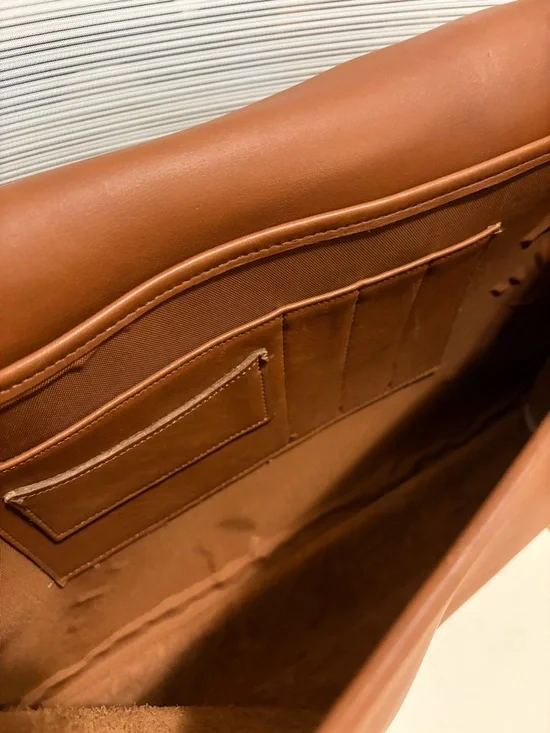 Vintage Coach Men's Essex Briefcase (#5274) Tan Leather Messenger & Laptop Bag - Picture 7 of 13